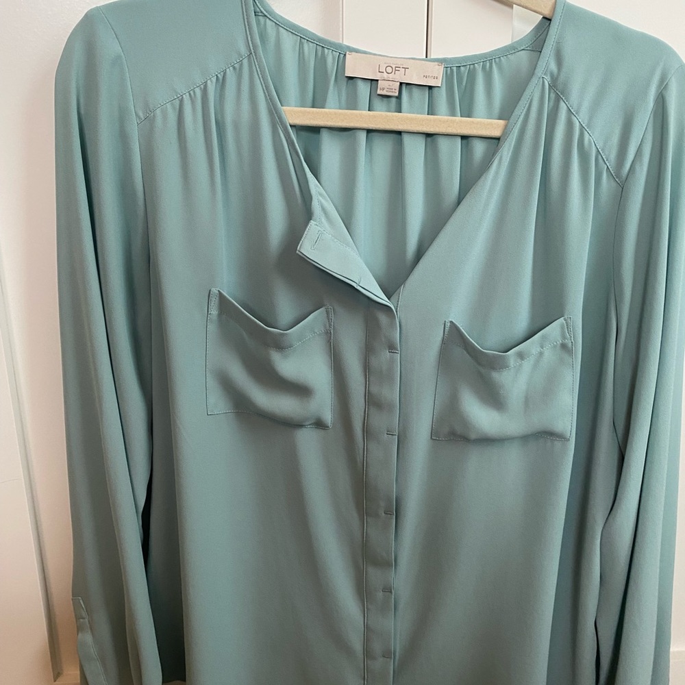Loft blue blouse